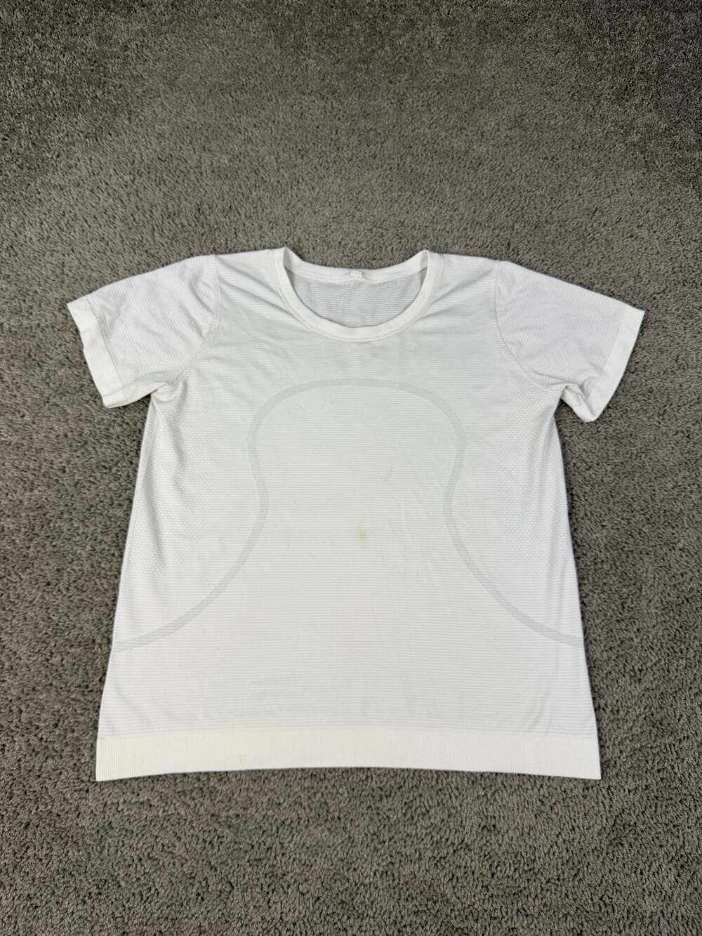 Lululemon Swiftly Tech Shirt Womens 12 White Short Sleeve Crew Neck Athletic